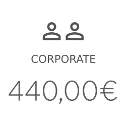 € 440/Year - CORPORATE MEMBERSHIP (More than 500 employees)
